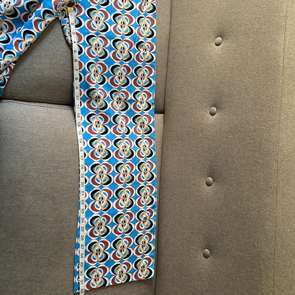 BRAND NEW ZARA LINEN BLEND GEOMETRIC PRINT PANTS - Picture 14 of 16